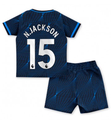 Chelsea Nicolas Jackson #15 Udebanesæt Børn 2023-24 Kort ærmer (+ korte bukser)